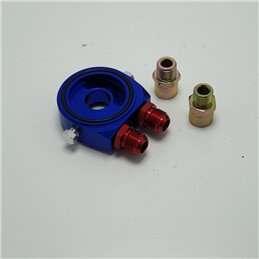 Piastra adattatore auto filtro radiatore olio sandwich kit colore blu 6721BR raccordi M20X1,5 1/8 NPT 3/4 Tuning