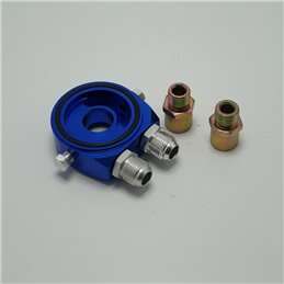 Piastra adattatore auto filtro radiatore olio sandwich kit colore blu 6721BR raccordi M20X1,5 1/8 NPT 3/4 Tuning