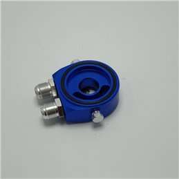 Piastra adattatore auto filtro radiatore olio sandwich kit colore blu 6721BR raccordi M20X1,5 1/8 NPT 3/4 Tuning