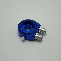 Piastra adattatore auto filtro radiatore olio sandwich kit colore blu 6721BR raccordi M20X1,5 1/8 NPT 3/4 Tuning