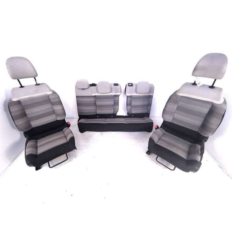 Set tapezzeria selleria completa di pannelli portiera Citroen C3 5P 1.5 YH01 2019 in stoffa grigio e nero