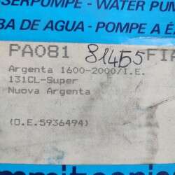 5936494 Pompa acqua Argenta 1.6 2.0 I.E FIAT 131 CL Super Nuova Argenta PA081 1981-82 