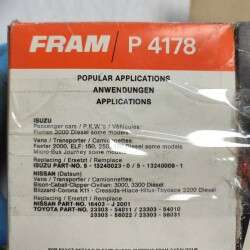 P4178 FRAM 2 pezzi filtro olio motore Toyota Hilux 2.2 TD