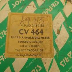 CV464 filtro olio Peugeot 505 604 Talbot Tagora Ford Granada D TD 4960046453 Soparis