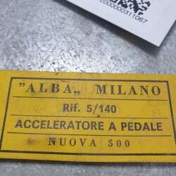 5/140 Filo acceleratore a pedale Fiat Nuova 500 1972 auto d'epoca