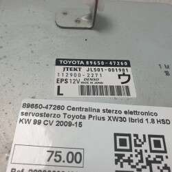 89650-47260 Centralina sterzo elettronico servosterzo Toyota Prius XW30 Ibrid 1.8 HSD 73 KW 99 CV 2009-15