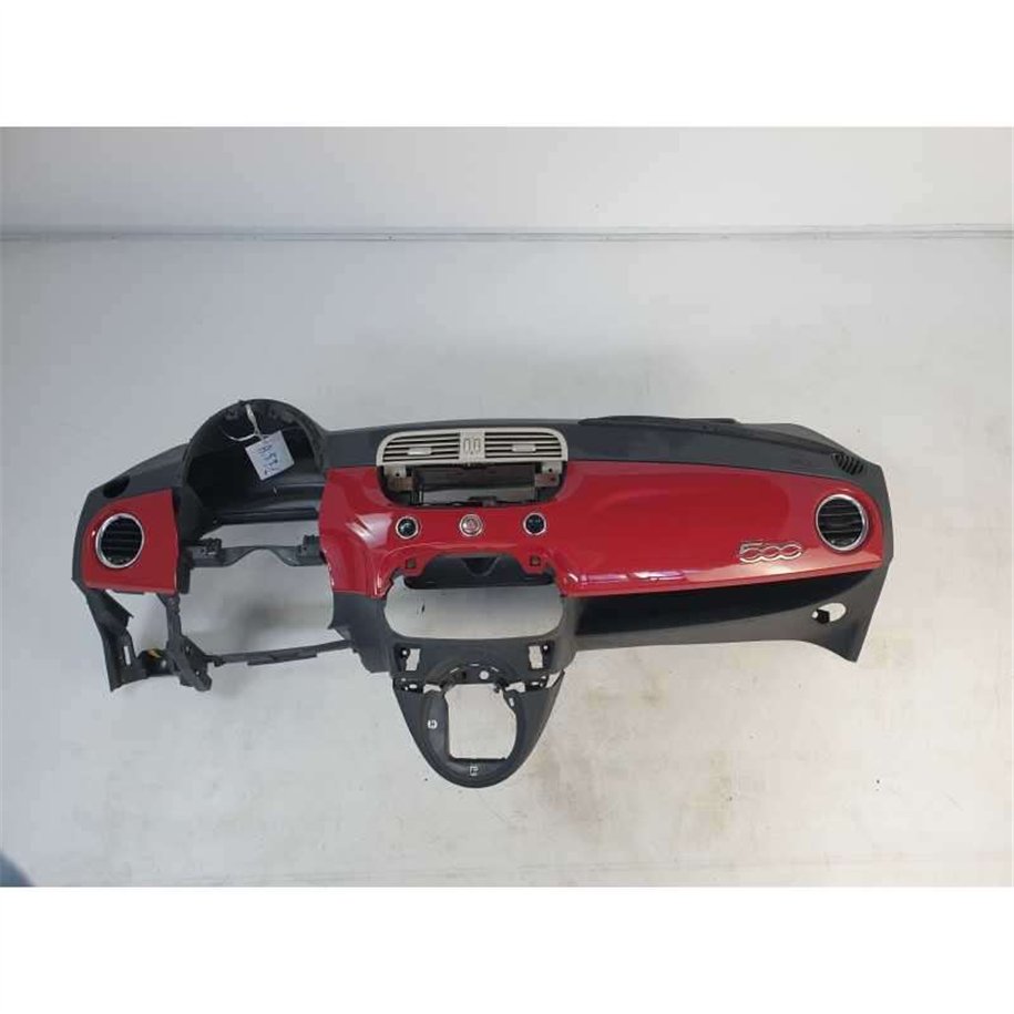 Cruscotto console centrale con modanature rosse FIAT 500 312 DAL 2008