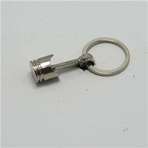 Portachiavi in metallo cromato pistone basculante motore auto sportivo e performante