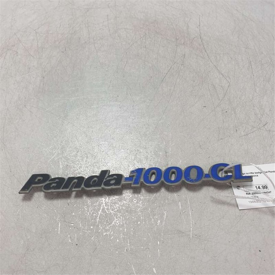 Logo scritta badge Fiat Panda 141 1000  1985-91 fregio in plastica epoca