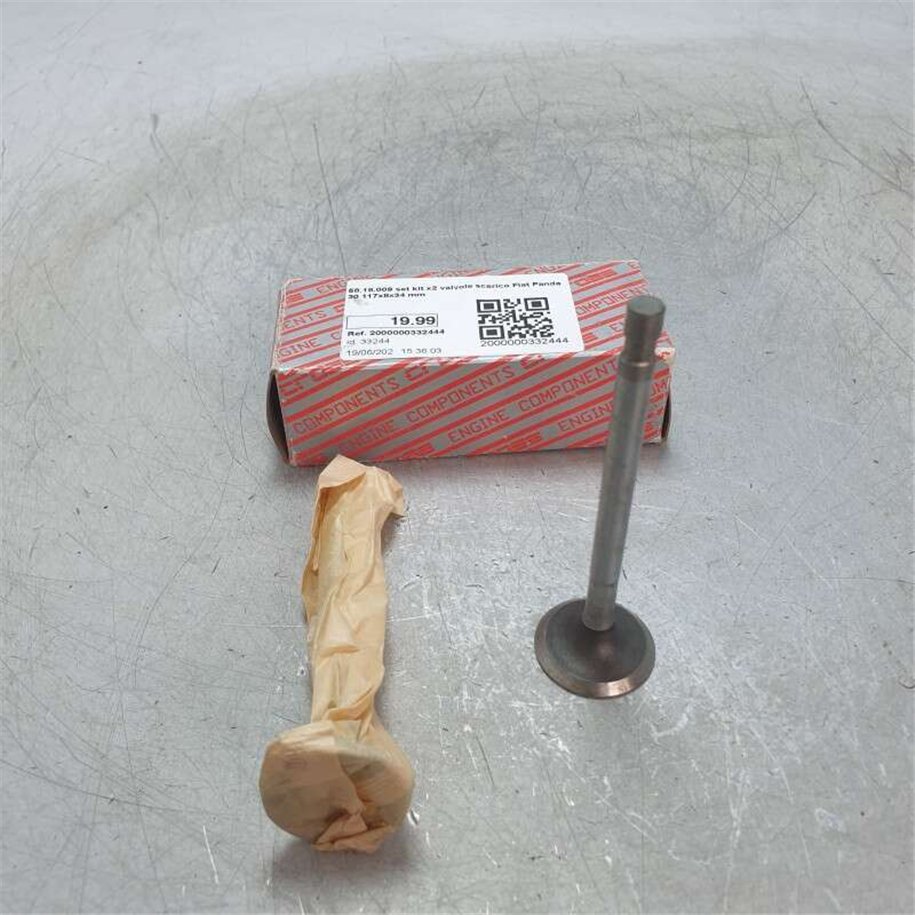 58.18.009 set kit x2 valvole scarico Fiat Panda 30 117x8x34 mm