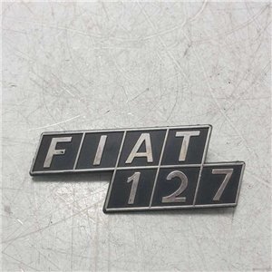 4449296 scritta logo Fiat 127 1971-86 in plastica fondo magazzino