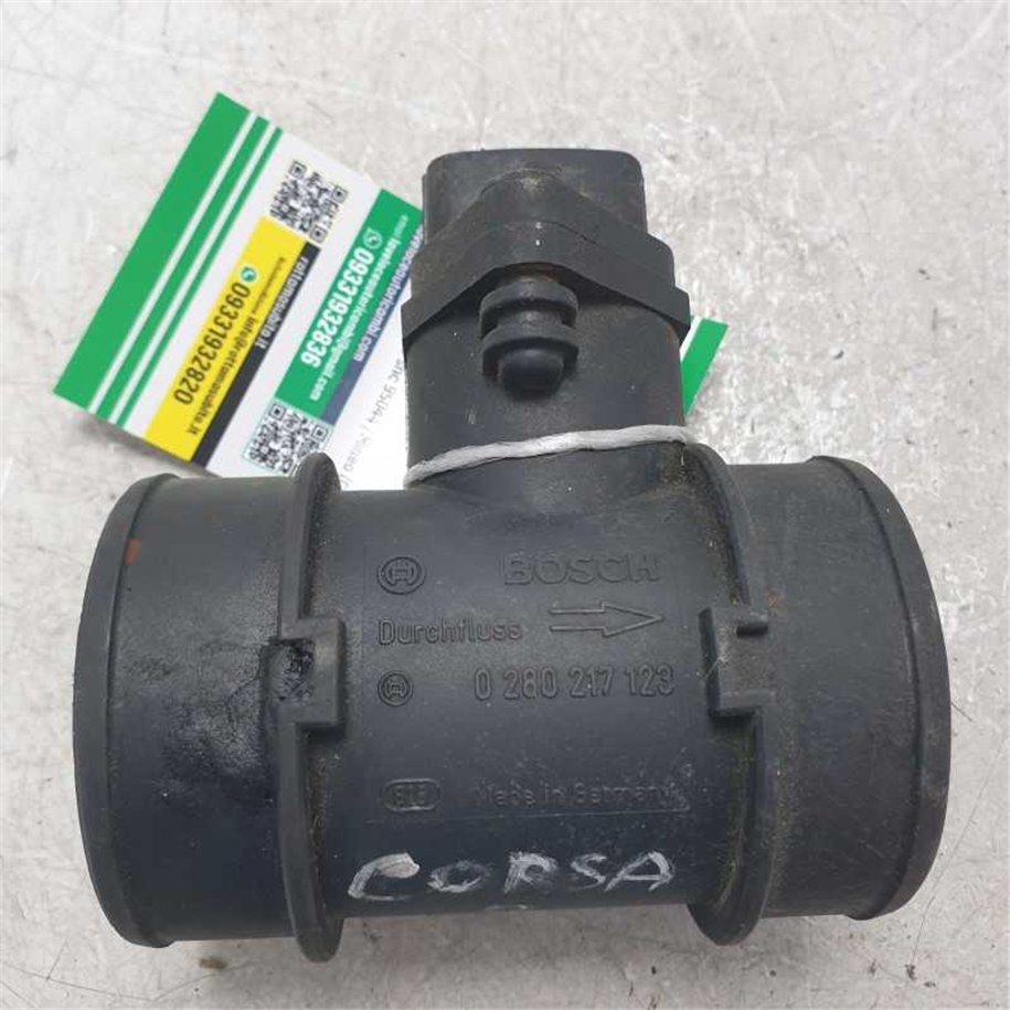0280217123 Debimetro flussometro mis massa d'aria Opel Corsa C B Astra G Agila 1996-09 5pin