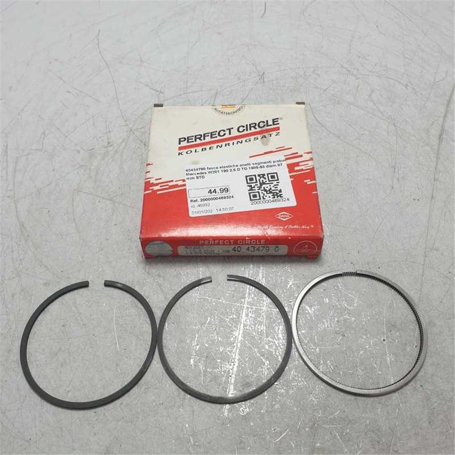 40434790 fasce elastiche anelli segmenti pistoni Mercedes W201 190 2.5 D TD 1985-93 diam 87 mm STD