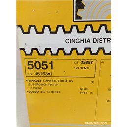 CINGHIA DISTRIBUZIONE RHIAG 5051 RENAULT EXPRESS R5 R9 R11 1.6 D VOLVO 340 1.6 D